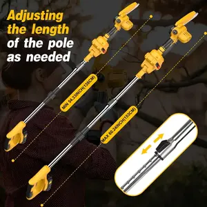 <span class=keywords><strong>Sega</strong></span> <span class=keywords><strong>a</strong></span> palo senza fili da 6 pollici e mini motosega 2 in 1 <span class=keywords><strong>sega</strong></span> <span class=keywords><strong>a</strong></span> palo rotante elettrica brushless per potatura di rami di alberi multi-angolo - Product Image 3