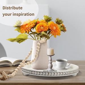 Bandeja de madera de 2 niveles de estilo rústico, soporte de madera de granja hecho a mano para exhibir aperitivos, postres y decoración del hogar - Product Image 3