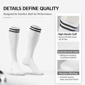 Wholesale <strong>Men</strong> <strong>s</strong> Knee High Soccer <strong>Socks</strong> Custom Logo Long Football <strong>Socks</strong> - Product Image 3