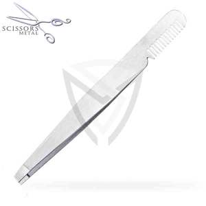 Pince à épiler les sourcils de précision professionnelle pointe incurvée enduite de couleur noire pour le maquillage soins de beauté fournisseur mondial direct - Product Image 5