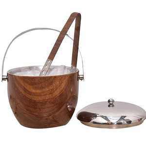 Meilleures ventes de seaux à glace d'usine Vente en gros d'extérieur en plastique à double paroi en acier inoxydable champagne Ice Cooler Cube - Product Image 2