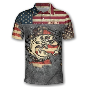 Maillot de pêche à manches courtes de qualité supérieure pour hommes Évacuation de l'humidité Protection solaire à séchage rapide et tissu respirant Fabricant OEM - Product Image 4
