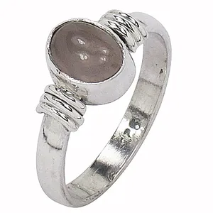 Anillo de Cuarzo Rosa de Moda Chapado en Oro Rosa y Rodio para Mujer - Incrustaciones de Piedras Preciosas Naturales con Baño de 18K - Product Image 3