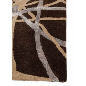 Acar Hand Tufted <b>Wool</b> & Viscose Rug Beige & <b>Brown</b> Abstract Pattern for Home Use-Tra-14763 - Product Image 4