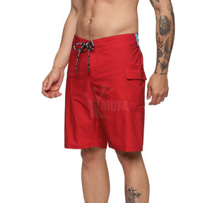 Short de plage d'été en coton décontracté pour homme Maillot de bain de planche de surf d'été à séchage rapide avec taille élastique Short - Product Image 1