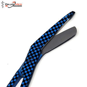 New Arrival 5.5 Stainless Steel Surgery Frazier <b>Suction</b> Tube Instrument Blue Checkers Lister Bandage Scissors Manual Power - Product Image 6