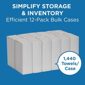 Serviettes en papier Pacific Blue Select Premium C-Fold 2 plis, blanches, largeur pliée 3,6 po, 120 serviettes/paquet, 12 paquets/caisse (23000) - Product Image 4