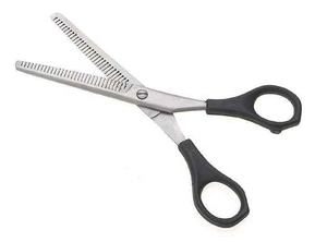 Tijeras profesionales de acero inoxidable J2 para peluquería, afiladas, para diestros, rectas, con mango medio, no plegables, para entresacar el cabello KKZ - Product Image 3