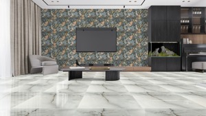 Dolmen กระเบื้องพอร์ซเลนขัดเงา Bianco ขนาด60x60ซม. ดีไซน์พื้นและผนังภายในหรูหรา - Product Image 6