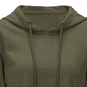 Design Your Own Customized Women Crop <b>Top</b> Hoodies <b>Winter</b> 100% Cotton Front Logo Position Eco-Friendly & Breathable - Product Image 5