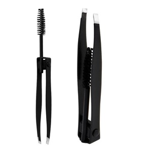 Pince à épiler en acier inoxydable pince à sourcils professionnelle pince à cils maquillage 2 en 1 pince à épiler les sourcils - Product Image 3