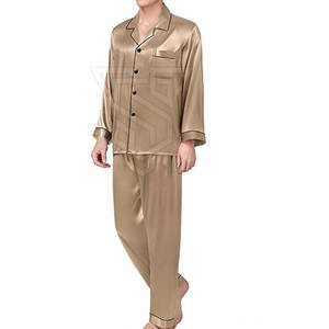 Los mejores trajes de dormir de seda para hombre Venta caliente al por mayor en adultos Tamaño Moda al aire libre Tejido de punto OEM disponible - Product Image 3