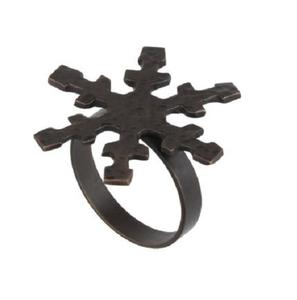 Rond de serviette minimaliste en or rose avec doublure en laiton Rond de serviette en métal de décoration de table de mariage de luxe - Product Image 6