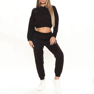 Blank <b>Oversized</b> Pullover Tracksuit Set Heavy Cotton Fleece Hoodie <b>Joggers</b> - Product Image 4