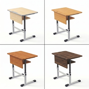 Bureau d'école moderne et durable, chaise colorée, plateau de table en bois, hauteur réglable, design contemporain, garantie de 2 ans, salle de classe - Product Image 4