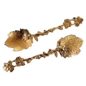 Suministro directo a un precio razonable Diseño moderno Cubiertos de acero inoxidable en tono dorado Mango antiguo en relieve Juego de cubiertos elegante - Product Image 2