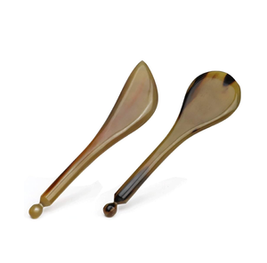 Venta caliente cuerno de búfalo Gua Sha cuerno raspado herramientas de masaje 100% cuerno de buey de búfalo Natural Gua Sha masaje Facial - Product Image 5