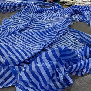 Premium PE <b>Tarpaulin</b> Blue and <b>White</b> Striped High Durability Heavy Duty Large Capacity Color Options Size Options Tarp - Product Image 4