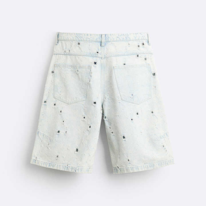 กางเกงยีนส์ขาดเป็นกรดของผู้ชายวินเทจกางเกงสไตล์สตรีทแวร์ผลิตตามสั่ง - Product Image 5