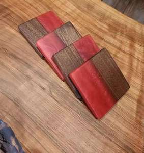 ชุดถาดรองแก้วสไตล์อเมริกันสี่เหลี่ยมแบบคลาสสิกนำกลับมาใช้ใหม่ได้พร้อมถาดรองจานประดับกระดูกตรงกลาง - Product Image 5