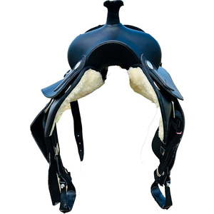 Selles de cheval Cantle Trail Tack personnalisées de qualité supérieure accessoire complet pour baril de course synthétique équestre classique - Product Image 4