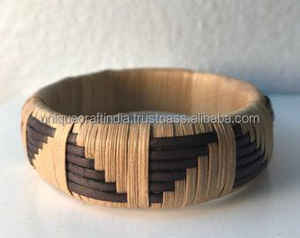 High Quality Handwoven <b>Boho</b> Rattan Bangles High Fashion Jewelry for Wholesale - Product Image 4