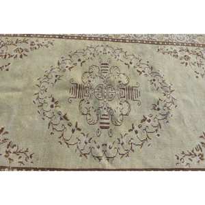 พรมขนสัตว์8.4ft สีเบจสีน้ำตาลคลาสสิกขนาด4.9 x ดีไซน์แบบเย็บปะติดปะต่อกันแบบตุรกีสำหรับห้องนั่งเล่นห้องนอนห้องโถงทำจากยางทรงสี่เหลี่ยม - Product Image 5