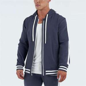 Sudaderas con capucha con cremallera para hombre en blanco liso con impresión en blanco de gran tamaño personalizado último diseño Personalización completa - Product Image 6