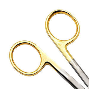 Dernière conception Ciseaux dentaires médicaux en acier inoxydable incurvés de 11cm Source d'alimentation manuelle Instruments chirurgicaux Base en vente - Product Image 4