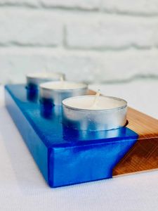 Candelabro de Resina y Madera Hecho a Mano de Lujo, Portavelas Artístico con Forma Personalizada para Decoración de Hoteles, Restaurantes, Spas y Hogares - Product Image 2