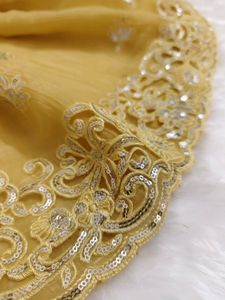 Precioso Simple Oro suave crujiente seda Saree última blusa de diseñador exclusivo nueva fiesta étnica nupcial ropa de boda para mujer - Product Image 4