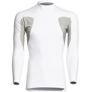 Rash Guard Top para hombre, respetuoso con el medio ambiente, Anti-UV, secado rápido, Spandex/tela de poliéster, ropa de agua salada, comodidad elástica para hombres - Product Image 1