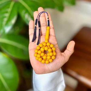 ลูกประคำเครื่องประดับอาหรับลูกปัดแทสบิห์สีเรซินทาสบิห์ของขวัญอิสลาม10มม. ลูกปัดสวดมนต์ - Product Image 4