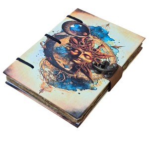 Hardcover Spiral Journal <b>Notebook</b> with Metal Closure <b>Plain</b> Pages Compact Size for Best Price Size 7 x 5 Inch - Product Image 3