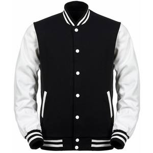 Vestes universitaires en molleton de coton de toute taille, vestes universitaires en molleton de coton bon marché personnalisées OEM, vestes en molleton universitaire de tailles américaines - Product Image 3