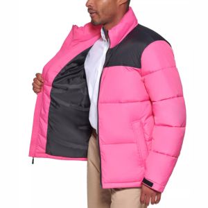 Abrigo acolchado de invierno para hombre personalizado con cuello levantado y plumas de talla grande estilo formal logotipos personalizados chaqueta de moda - Product Image 3