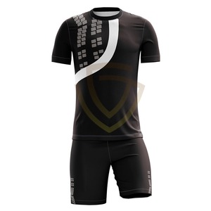 Custom Logo 100% Polyester Quick Dry Breathable V-neck Soccer Uniforms for Men Latest Design Football Kits Soccer Uniforms - Product Image 4