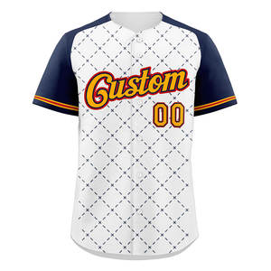 Camiseta de Béisbol Personalizada de Manga Corta Más Vendida, Nuevo Estilo, Diseño Liso, 100% Poliéster, Ropa Deportiva, Uniforme de Talla Grande, Transpirable - Product Image 1
