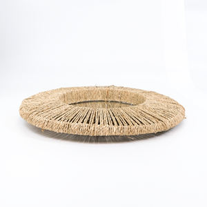 Nouvelle tendance : miroir mural en herbe de mer naturelle, décoration de chambre, miroirs ronds en paille de riz durables - Product Image 5