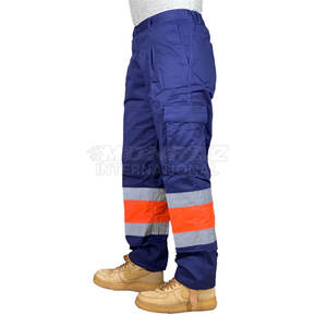 Custom High Visibility Breathable and <b>Waterproof</b> <b>Work</b> <b>Pants</b> Construction Apparel with Reflective Accents - Product Image 3