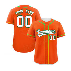 Wholesale Custom Embroidery Baseball Uniform Style <b>Shirt</b> Breathable Plus Size Blank Baseball Jersey Sportswear <b>Cheap</b> - Product Image 3