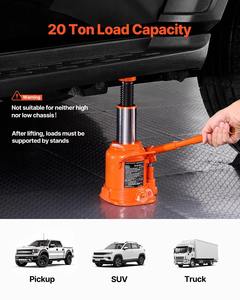 Gato hidráulico de botella de alta resistencia de 20 toneladas con forma de botella de <span class=keywords><strong>Jack</strong></span> Daniels soldada para kit de reparación de automóviles, camionetas, RVs en China con certificación CE - Product Image 2