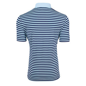 Camiseta Polo versátil a rayas con ajuste a medida diseñada para eventos casuales o trajes de oficina - Product Image 2