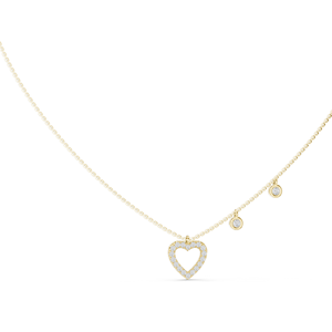 จี้เพชรรูปหัวใจ 0.484 กะรัต คุณภาพ VVS-VS  ทอง 18KT, 14KT โรสโกลด์, เยลโลว์โกลด์, ไวท์โกลด์  เครื่องประดับหรูหรา - Product Image 3