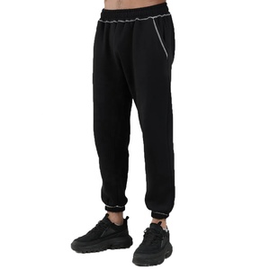 Pantalons de survêtement d'hiver pour hommes 2026, pantalons de jogging décontractés à cordon de serrage, bas droit, uni, teinture unie, pantalons de survêtement en tricot - Product Image 5