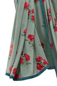 Sari indio y paquistaní étnico tradicional de diseñador con blusa estampada para ropa de fiesta de mujer - Product Image 4