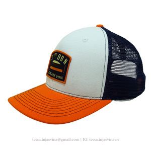 Fabricant de couvre-chefs OEM ODM du Vietnam Chapeaux de camionneur de haute qualité à 6 panneaux tissés avec marque privée et logo personnalisé Style de rue L01 - Product Image 2