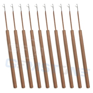 Pince à extensions capillaires en acier inoxydable PH-13 GEMSTONE ENTERPRISES, aiguille à crochet pour micro-anneaux - Product Image 6