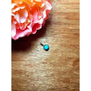 Kingman Turquoise & Sterling <b>Silver</b> Pendant Navajo Made Expertly Bezel Set - Product Image 3