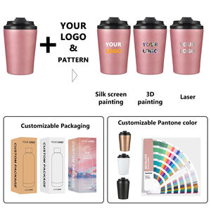 Mug de voyage en acier inoxydable de 12 oz, tasse à café isolée sous vide, portable, anti-fuite, réutilisable - Product Image 4